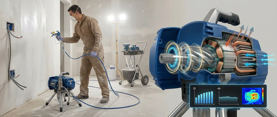 Application airless avec moteur électrique Vortex